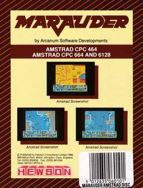 Marauder (UK) (1988) (Trainer) box cover back